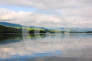 Lake moutain and sky in Thailand