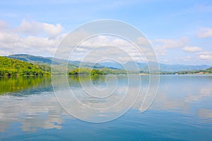 Lake moutain and sky in Thailand