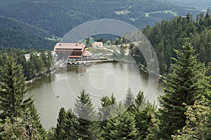 Lake Mummelsee in the Black Forest, Germany