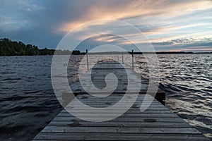 Lake Muskoka Dock during Sunset