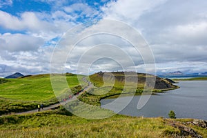 Lake Myvatn and the Skutustadir Pseudocraters photo