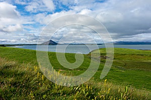 Lake Myvatn and the Skutustadir Pseudocraters photo