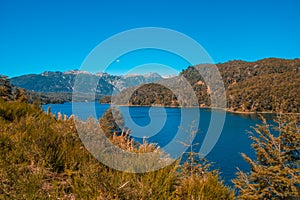 Lake Nahuel Huapi and Villa La Angostura town, Argentina photo