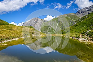 Lake of the nail, Lac du clou, in Pralognan, french alps photo