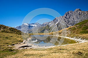 Lake of the nail, Lac du clou, in Pralognan, french alps photo