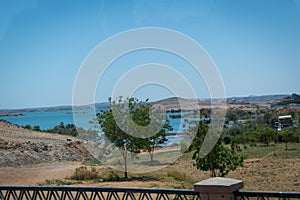 Lake Nasser next to Abu Simbel Temple