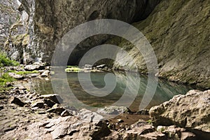 Lake nature reserve in the rock