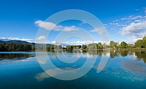 A Lake near the village of Calcinaia,_Toskany, Italy photo