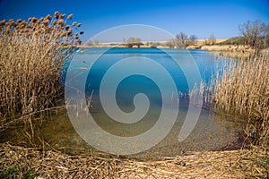 Jezero u obce Puste Uľany, Slovensko