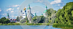 Lake Nero and monastery of St Jacob Savior, Rostov Golden ring Russia