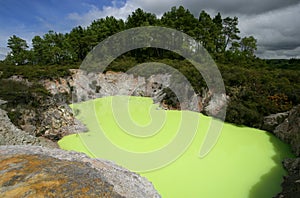 Lake Ngakoro in New Zealand