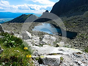 Lake Nizne Wahlenbergovo in Tatras mountains.