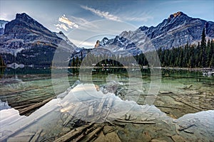 Lake O`Hara reflection at Dawn