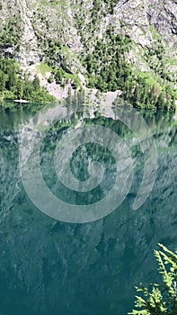 Lake Obersee, Berchtesgaden, Bavaria, germany. Nature landscape, reserve national park. Spectacular view Alps mountain