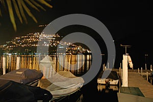 Lake ofo lugano nightview