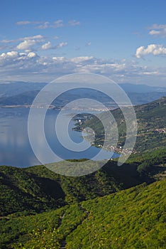 Lake Ohrid, wiew from Galicica Mountain