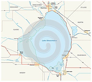 Lake Okeechobee map
