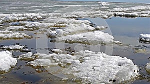 Lake Onega in Petrozavodsk, shackled by ice