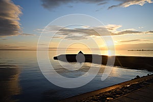 Lake Onega at sunrise