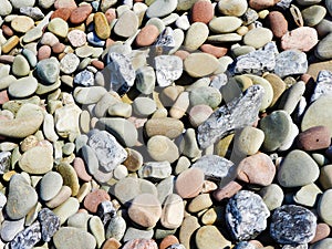 Lake Ontario southern shoreline of rocks and pebbles