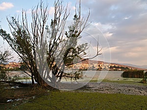 Lake Orestiada and Kastoria city.