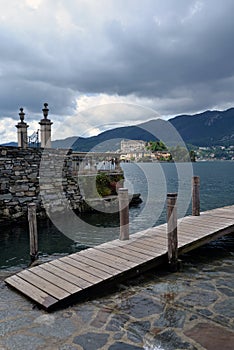 Lake Orta, San Giulio island, Italy. Northern Italian Lakes