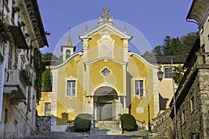 Lake Orta, Santa Maria Assunta church Piedmont, Italy