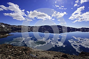 The lake Oskjuvatn in the highlands of Iceland.