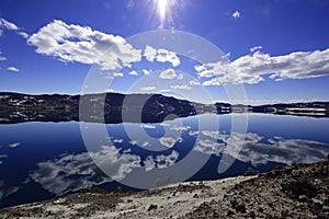 The lake Oskjuvatn in the highlands of Iceland.