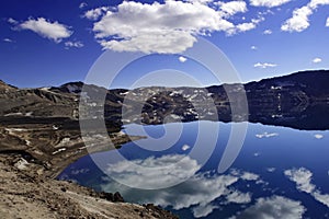 The lake Oskjuvatn in the highlands of Iceland.