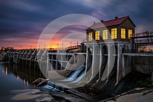 Lake Overholser Dam in Oklahoma City