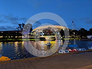 Adelaide Oval at night photo