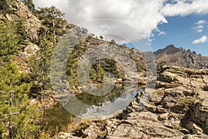 Lake at Paglia Orba in the mountains of Corsica photo