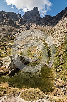 Lake at Paglia Orba in the mountains of Corsica photo