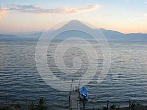 The lake of Panajachel in Guatemala photo