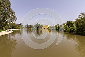 Lake panoramic of Jnan Sbil, Bou Jeloud Gardens, in Fez photo