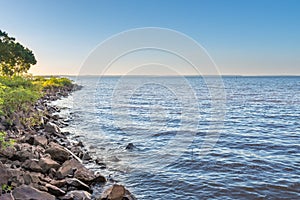 The lake at the parana river in Itaipu dam photo