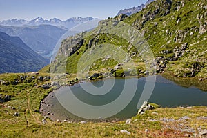 Lake of Pas de la Coche in Belledonne mountain range