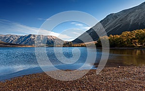 Lake Pearson / Moana Rua Wildlife Refuge located in Craigieburn Forest Park in Canterbury region, South Island of New Zealand