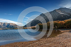 Lake Pearson / Moana Rua Wildlife Refuge located in Craigieburn Forest Park in Canterbury region, South Island of New Zealand