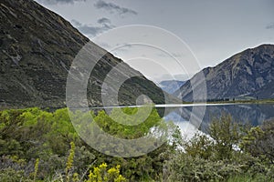 Lake Pearson Road to Arthur`s Pass, New Zealand