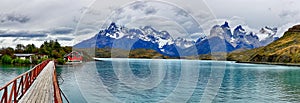 Lake Pehoe at Torres del Paine N.P. Patagonia, Chile