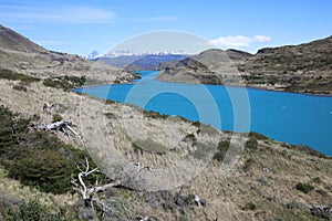 Lake Pehoe in Torres del Paine National Park. Patagonia. Chile