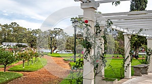 Lake Pergola at El Rosedal Rose Park at Bosques de Palermo - Buenos Aires, Argentina photo