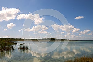 Lake Peten Itza in Guatemala, department of El Peten, Maya biosphere, Central America.