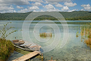 Lake Peten Itza in Guatemala, department of El Peten, Maya biosphere, Central America