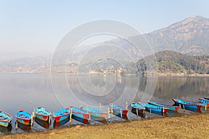 Lake Phewa, Pokhara, Nepal photo