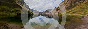 Lake Pinatubo, summit crater lake of Mount Pinatubo volcano, Philippin