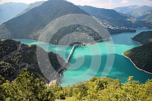 Canyon of Piva lake, Montenegro photo