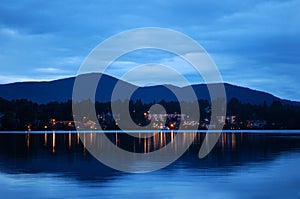 Lake Placid at night photo